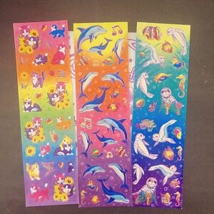 Lot of 4 RARE vintage Lisa Frank full sticker sheets
